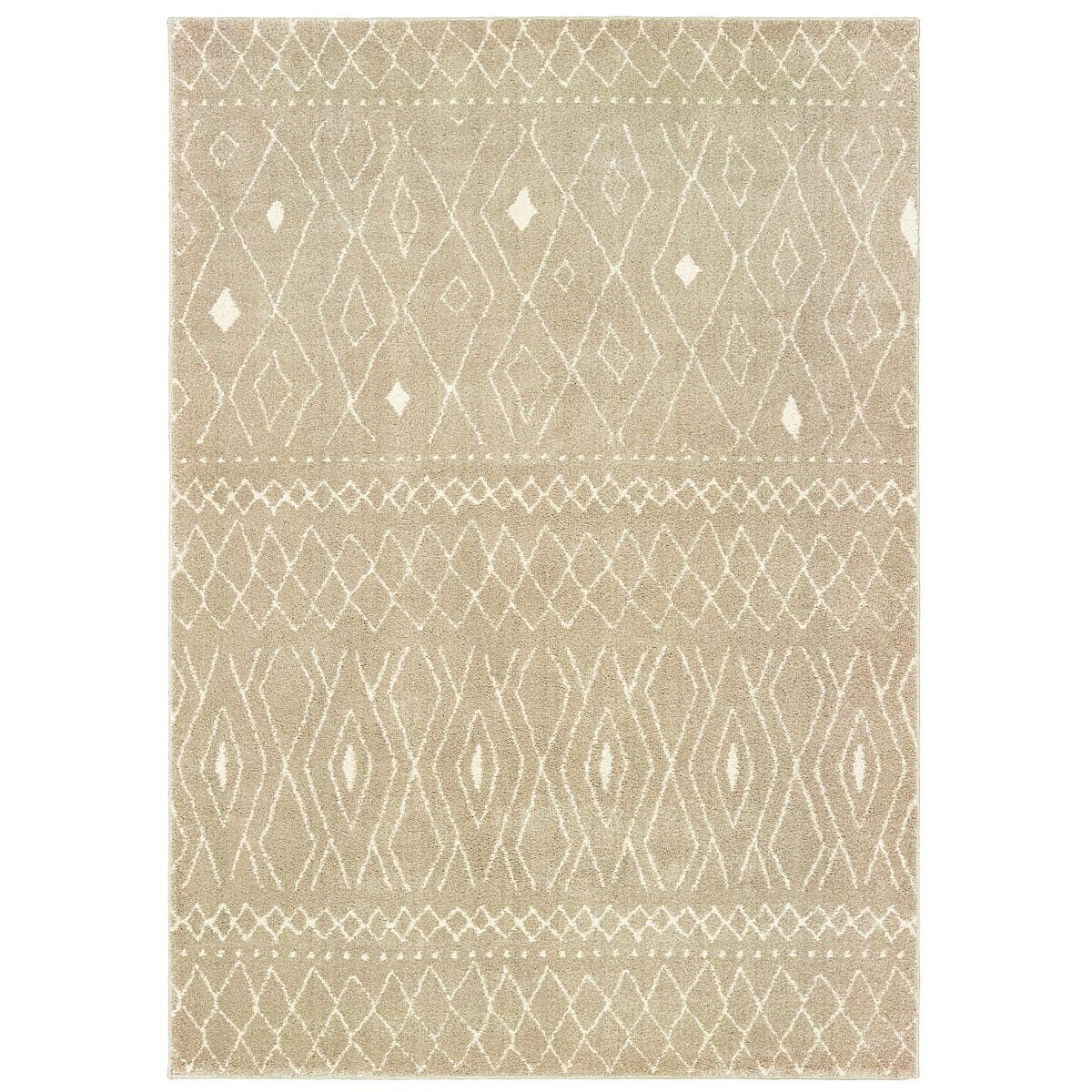 Oriental Weavers Sphinx Carson 9665B Sand / Ivory Rugs.