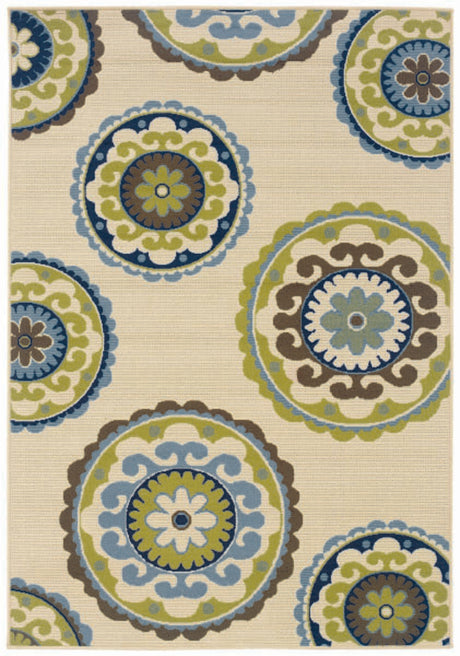 Oriental Weavers Sphinx Caspian 859J6 Ivory / Green Rugs.