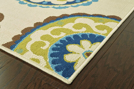 Oriental Weavers Sphinx Caspian 859J6 Ivory / Green Rugs.