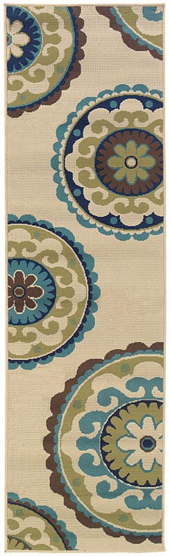 Oriental Weavers Sphinx Caspian 859J6 Ivory / Green Rugs.