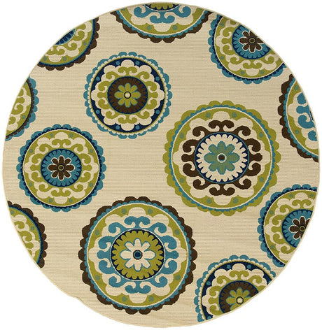 Oriental Weavers Sphinx Caspian 859J6 Ivory / Green Rugs.