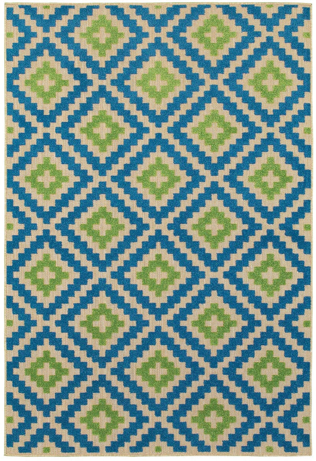 Oriental Weavers Sphinx Cayman 2063Z Sand / Blue Rugs.