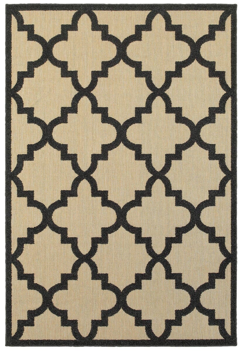 Oriental Weavers Sphinx Cayman 660N9 Sand / Charcoal Rugs.