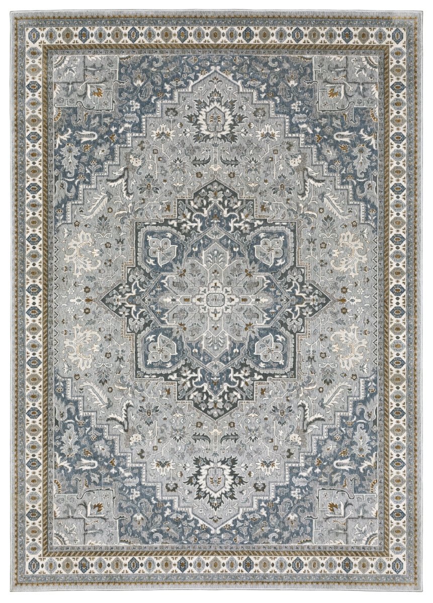 Oriental Weavers Sphinx Ellington Ell02 Blue/ Grey Rug.