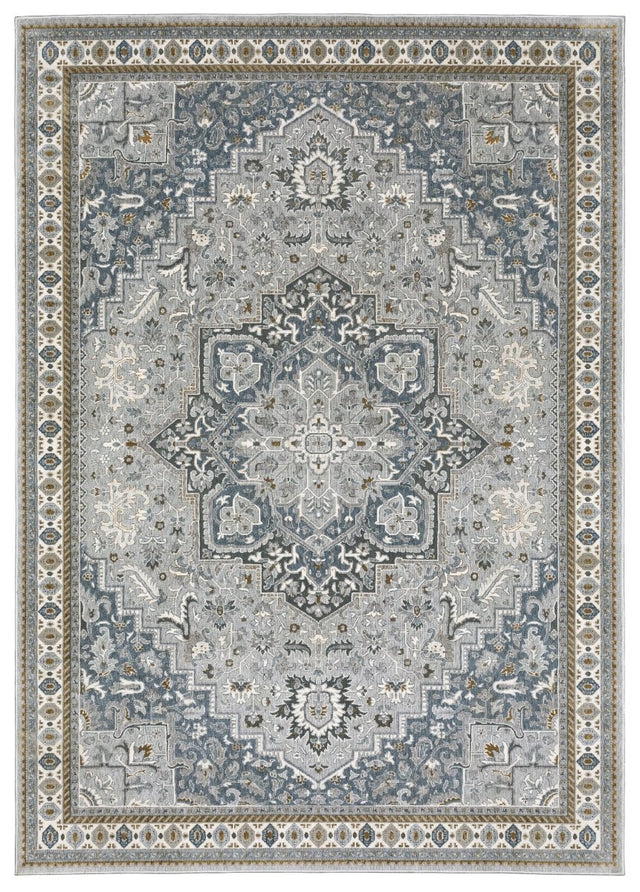 Oriental Weavers Sphinx Ellington Ell02 Blue/ Grey Rug.