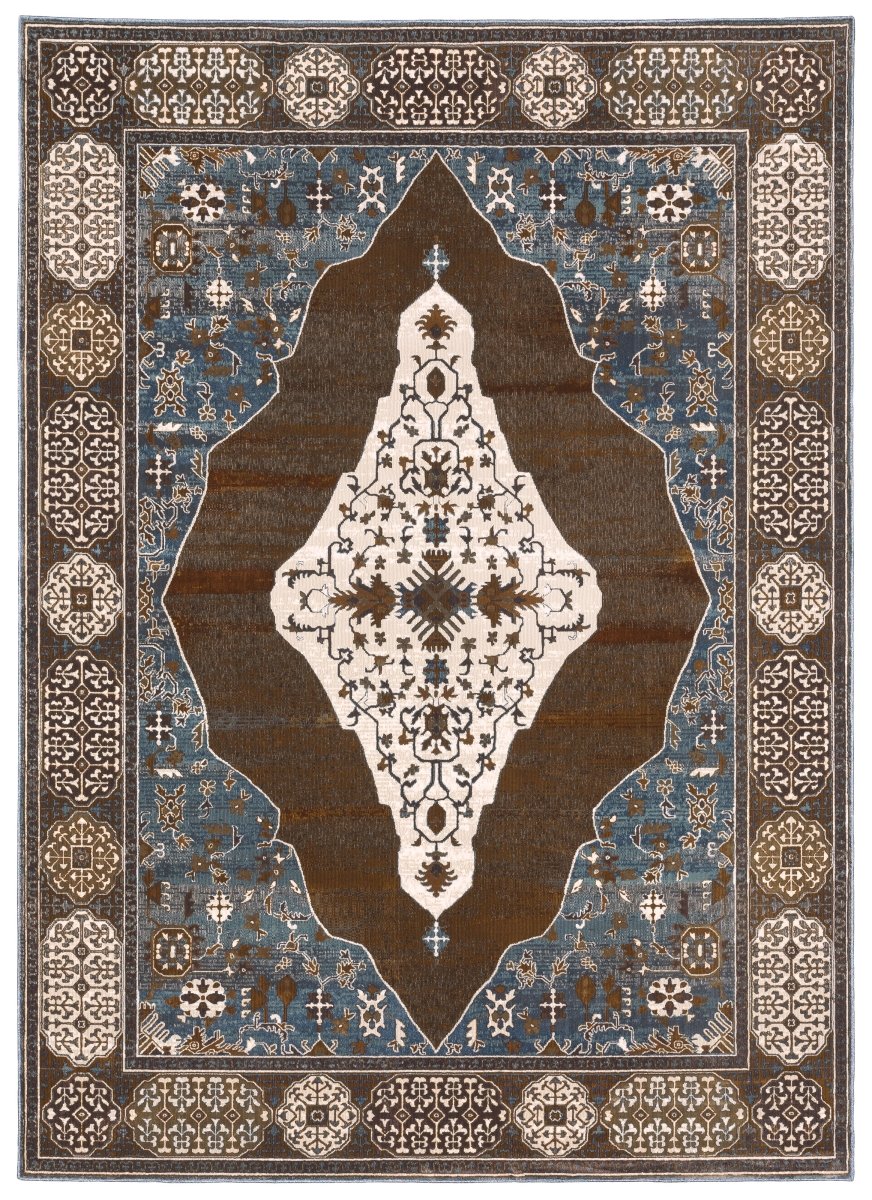 Oriental Weavers Sphinx Ellington Ell06 Rust/ Blue Rug.