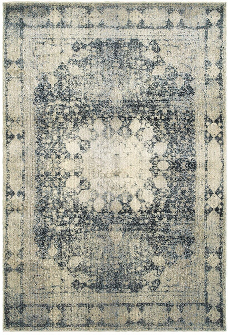 Oriental Weavers Sphinx Empire 4445S Ivory / Blue Rugs.
