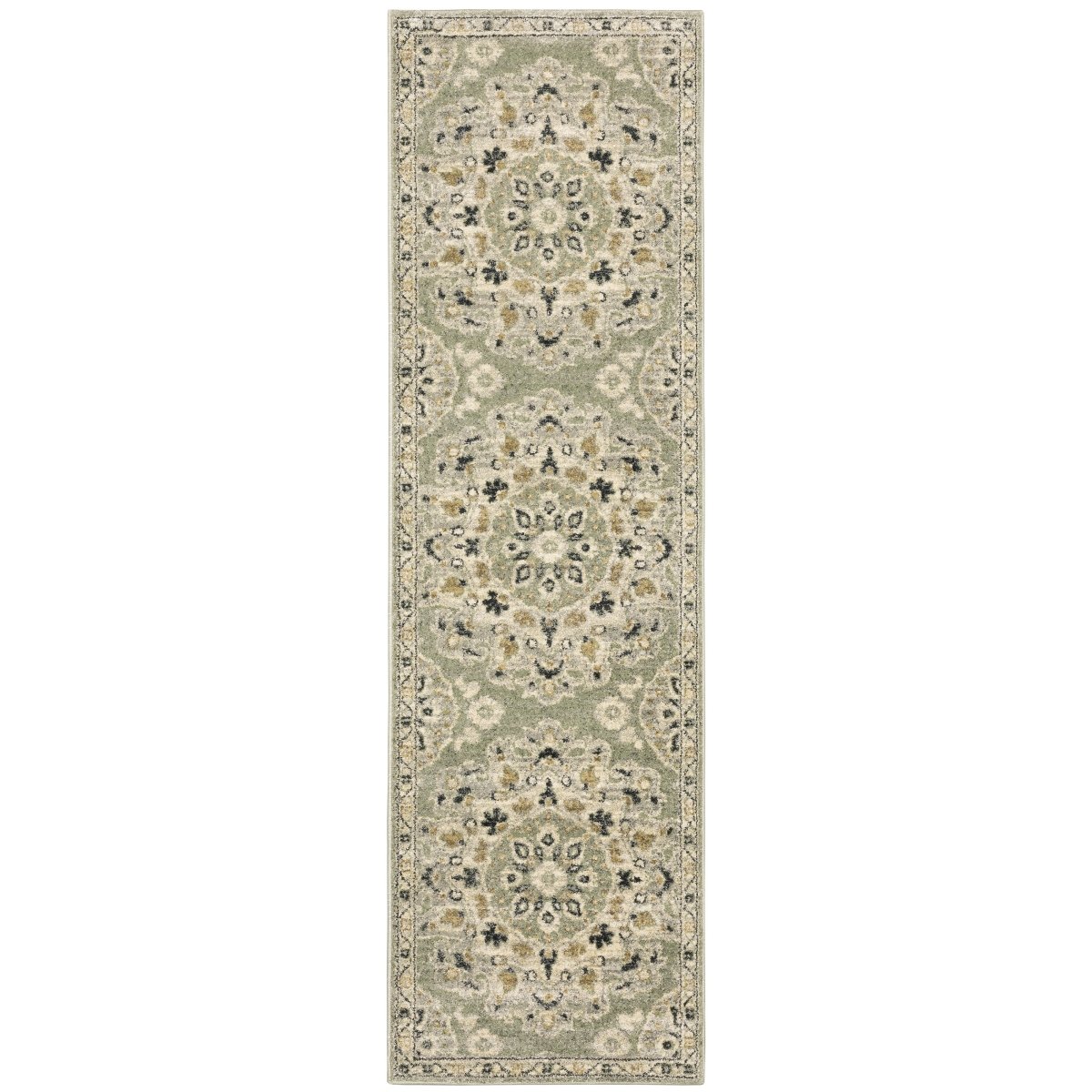 Oriental Weavers Sphinx Florence 4334E Green/ Ivory Rugs.