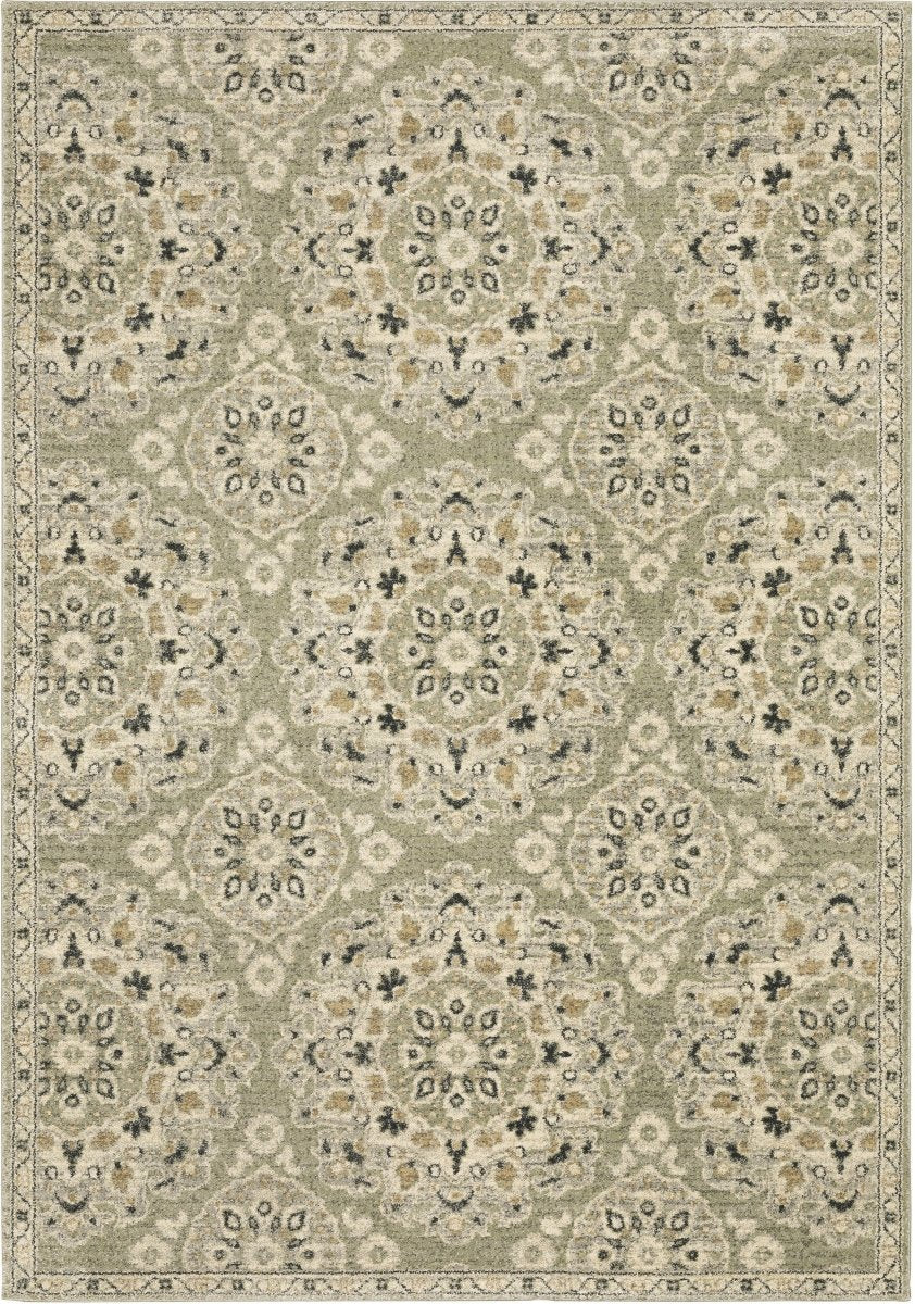 Oriental Weavers Sphinx Florence 4334E Green/ Ivory Rugs.
