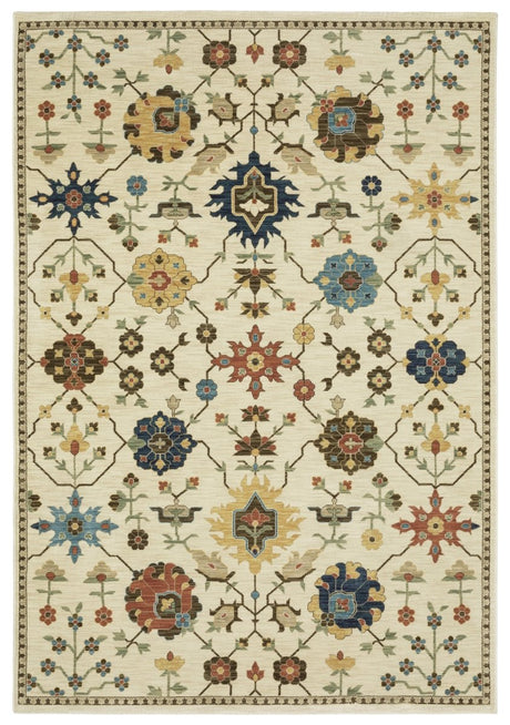 Oriental Weavers Sphinx Francesca Fr02M Ivory/ Multi Rug.