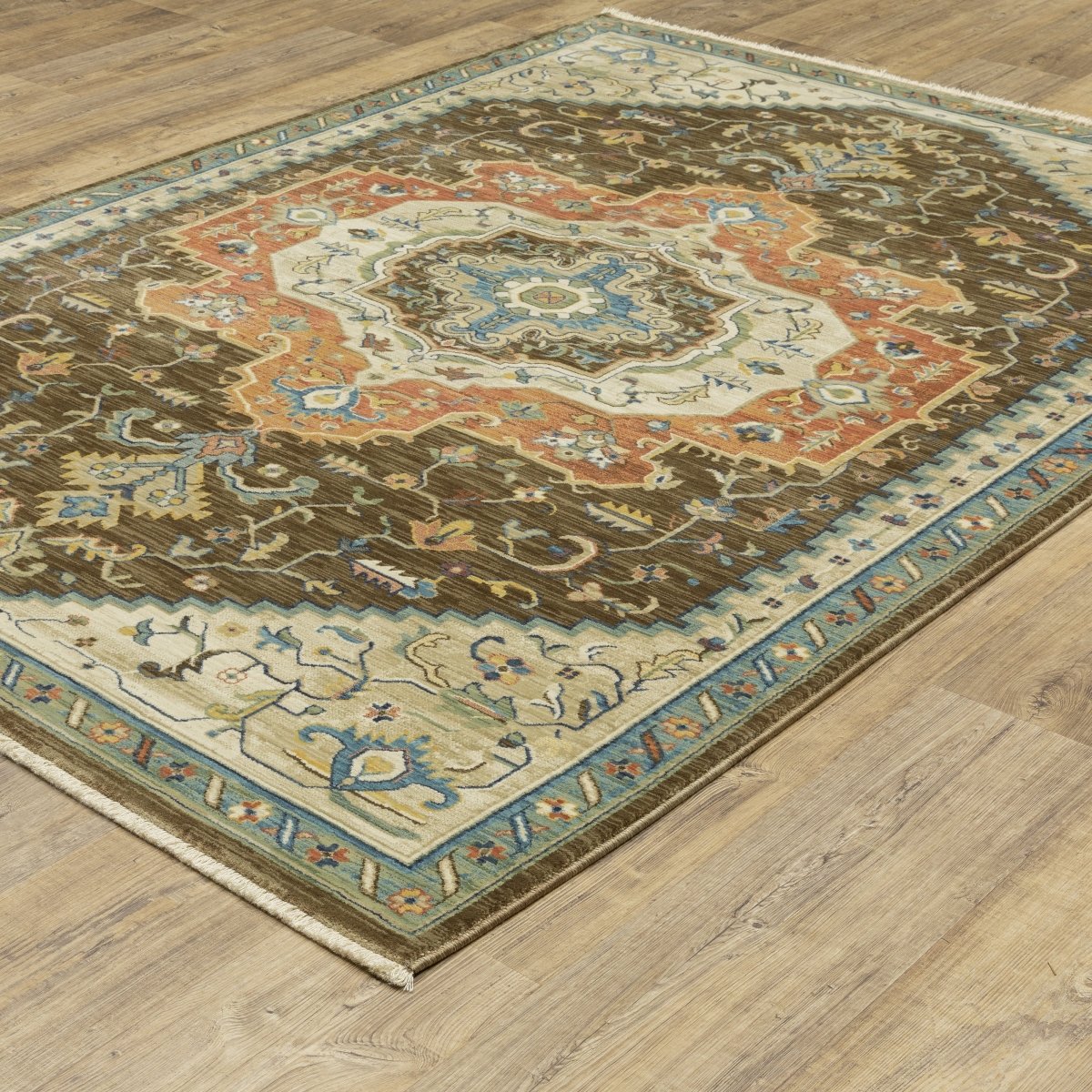 Oriental Weavers Sphinx Francesca Fr09M Brown/ Multi Rug.
