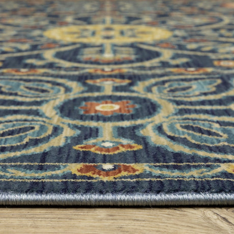 Oriental Weavers Sphinx Francesca Fr11B Blue/ Rust Rug.