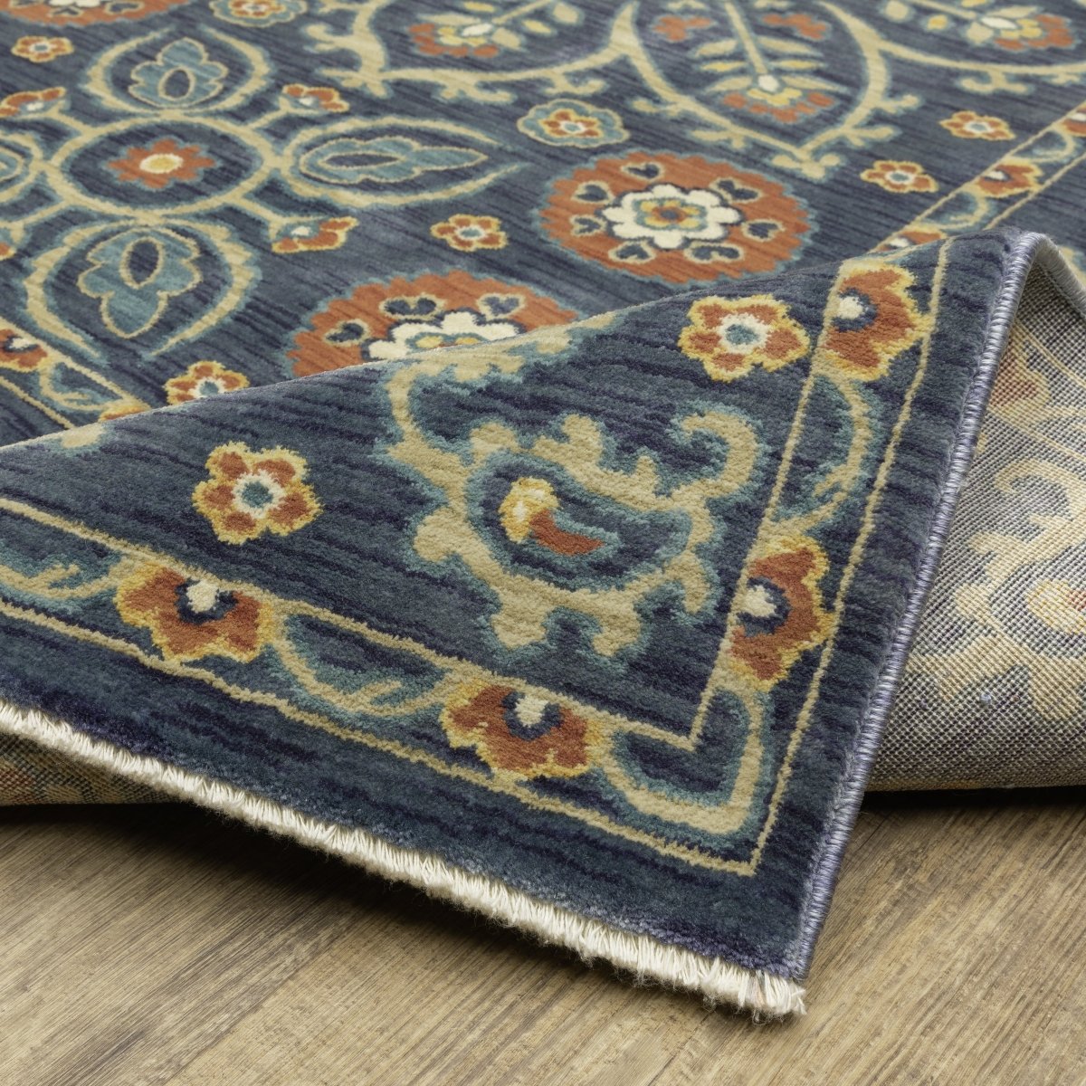 Oriental Weavers Sphinx Francesca Fr11B Blue/ Rust Rug.
