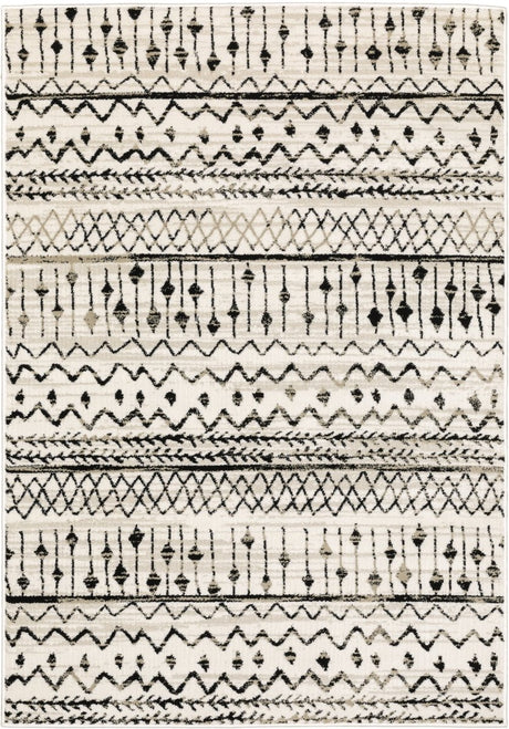 Oriental Weavers Sphinx Georgia 8826E Ivory/ Black Rugs.