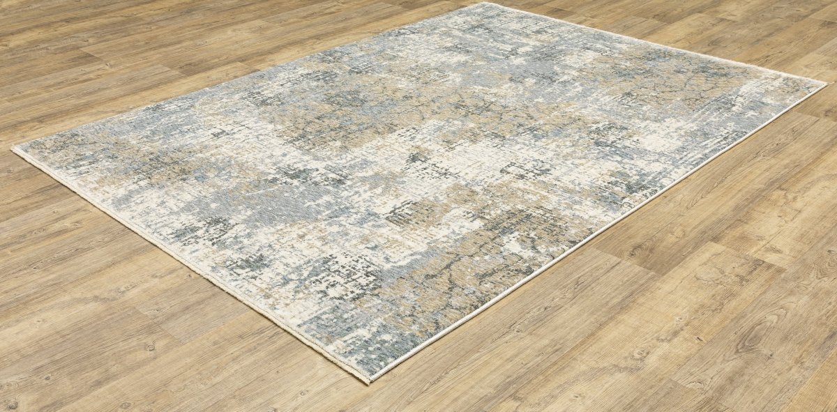 Oriental Weavers Sphinx Hayden Hay08 Beige/ Blue Rug.