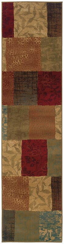 Oriental Weavers Sphinx Hudson 030c1 Green / Red Rugs.
