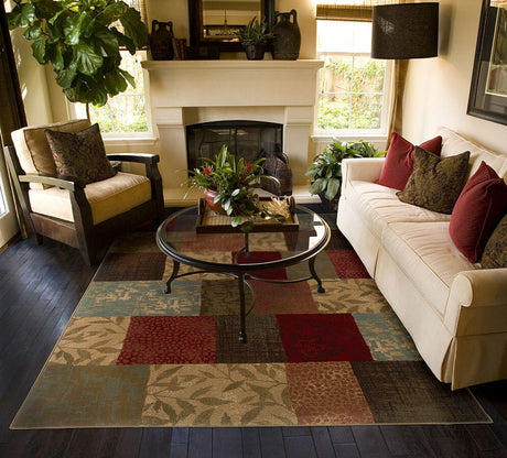 Oriental Weavers Sphinx Hudson 030c1 Green / Red Rugs.
