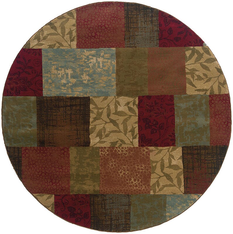 Oriental Weavers Sphinx Hudson 030c1 Green / Red Rugs.