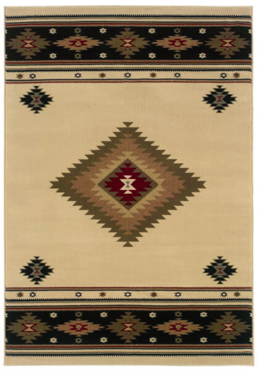Oriental Weavers Sphinx Hudson 087i1 Beige / Green Rugs.