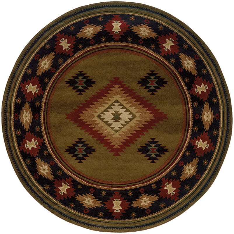 Oriental Weavers Sphinx Hudson 087j1 Green / Red Rugs.