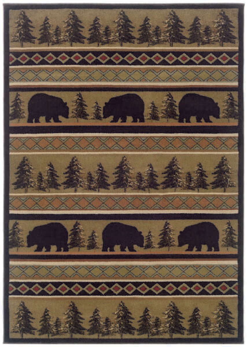 Oriental Weavers Sphinx Hudson 1066a Black / Beige Rugs.