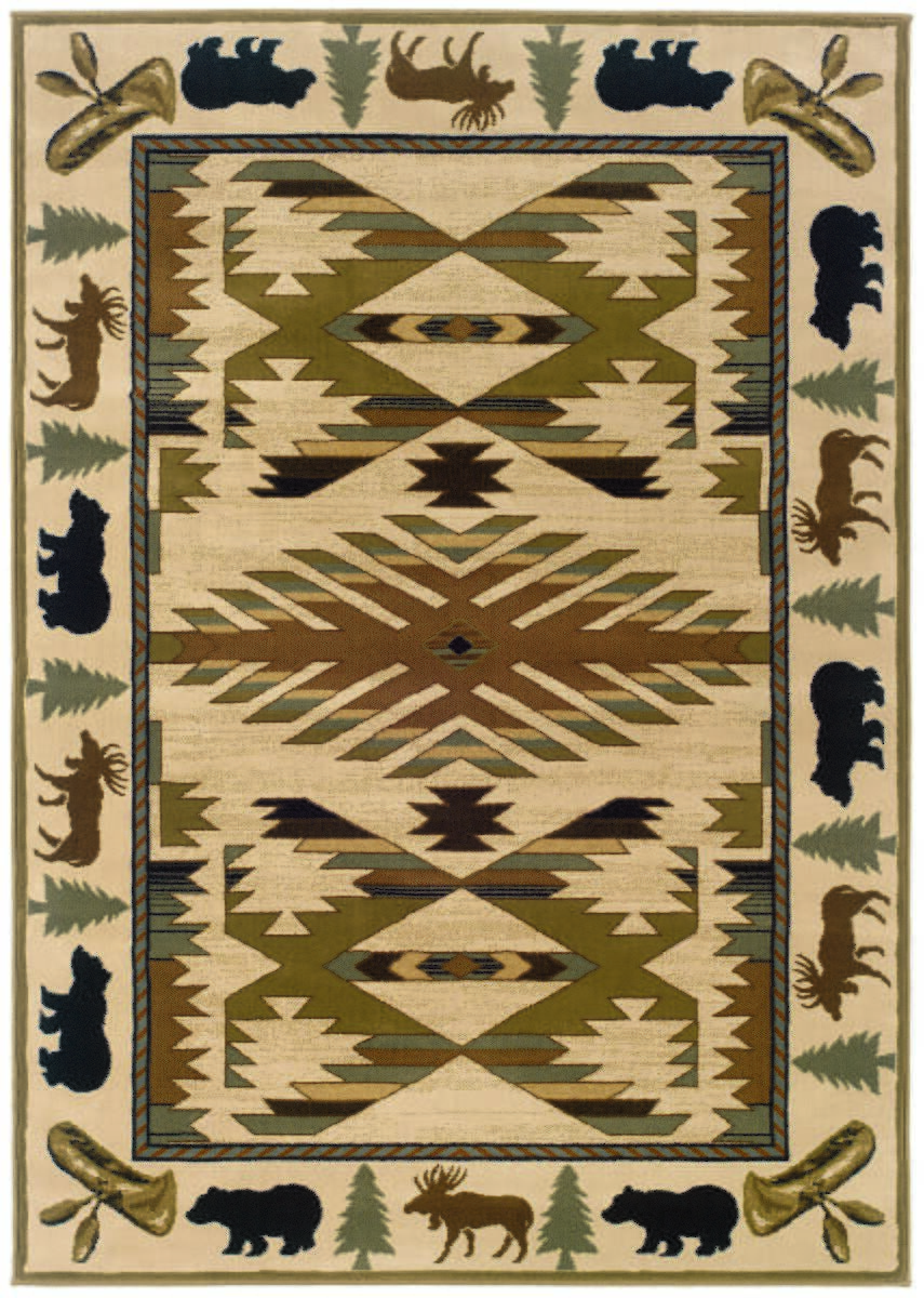 Oriental Weavers Sphinx Hudson 1072a Ivory / Green Rugs.