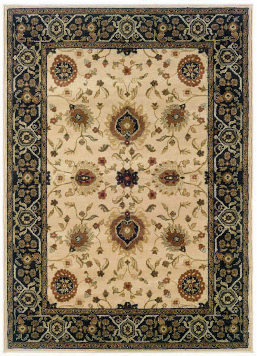 Oriental Weavers Sphinx Hudson 1338c Beige / Black Rugs.