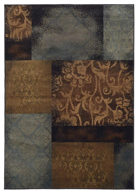 Oriental Weavers Sphinx Hudson 4878B Blue / Brown Rugs.