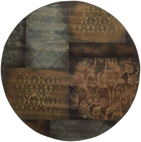 Oriental Weavers Sphinx Hudson 4878B Blue / Brown Rugs.