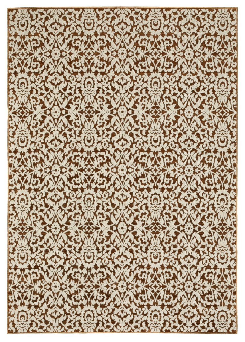 Oriental Weavers Sphinx Intrigue Int02 Rust/ Ivory Rug.
