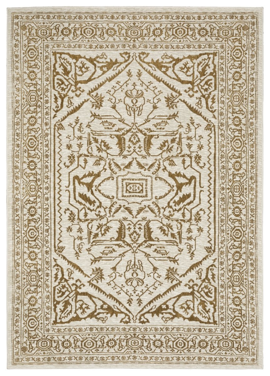 Oriental Weavers Sphinx Intrigue Int03 Ivory/ Gold Rug.