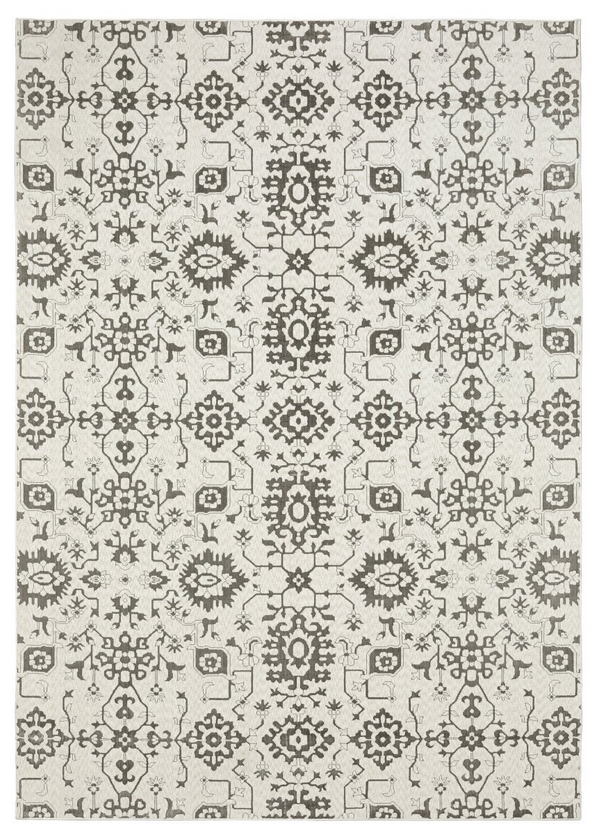 Oriental Weavers Sphinx Intrigue Int08 Ivory/ Grey Rug.