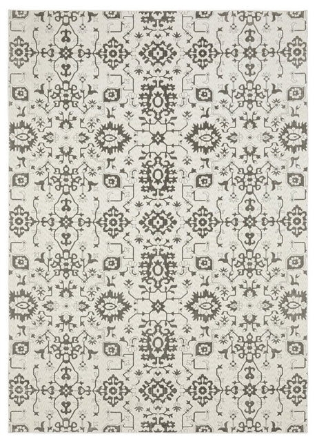 Oriental Weavers Sphinx Intrigue Int08 Ivory/ Grey Rug.