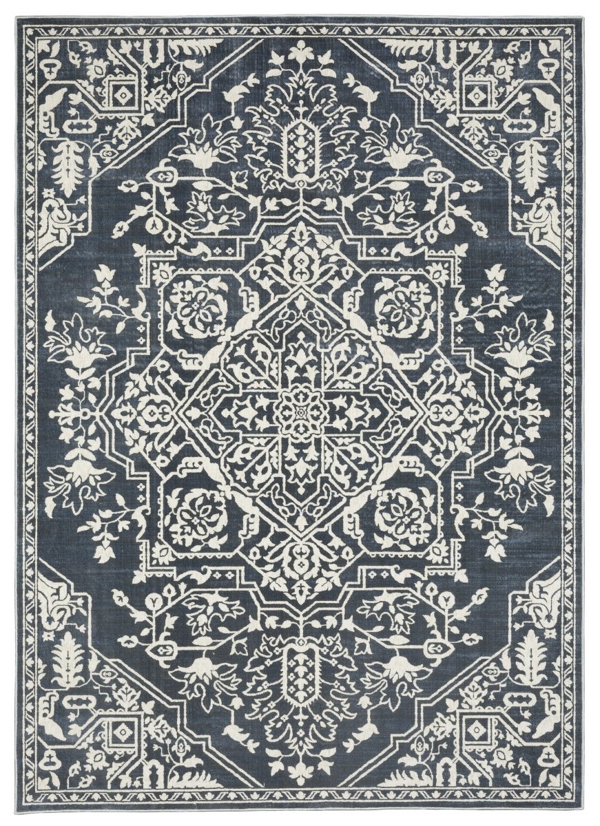 Oriental Weavers Sphinx Intrigue Int10 Blue/ Ivory Rug.