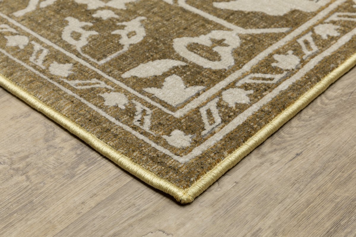 Oriental Weavers Sphinx Intrigue Int11 Gold/ Beige Rug.