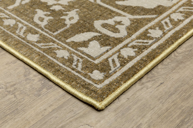 Oriental Weavers Sphinx Intrigue Int11 Gold/ Beige Rug.