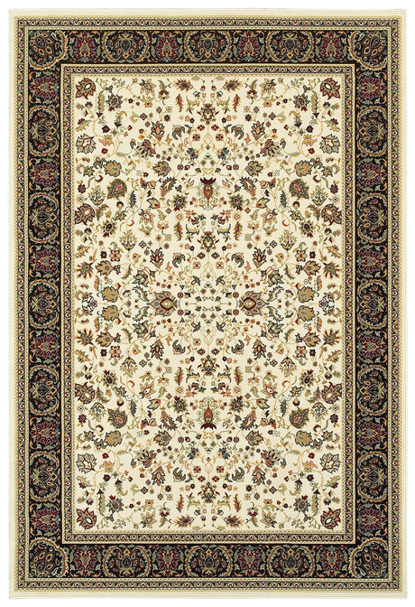 Oriental Weavers Sphinx Kashan 108X1 Ivory / Black Rugs.