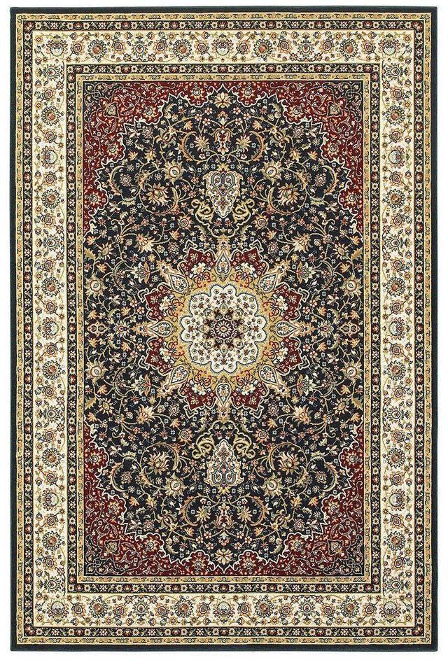 Oriental Weavers Sphinx Kashan 119U1 Navy / Ivory Rugs.