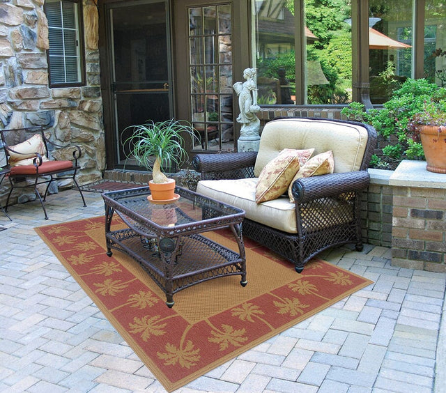 Oriental Weavers Sphinx Lanai 606c8 Beige / Red Rugs.