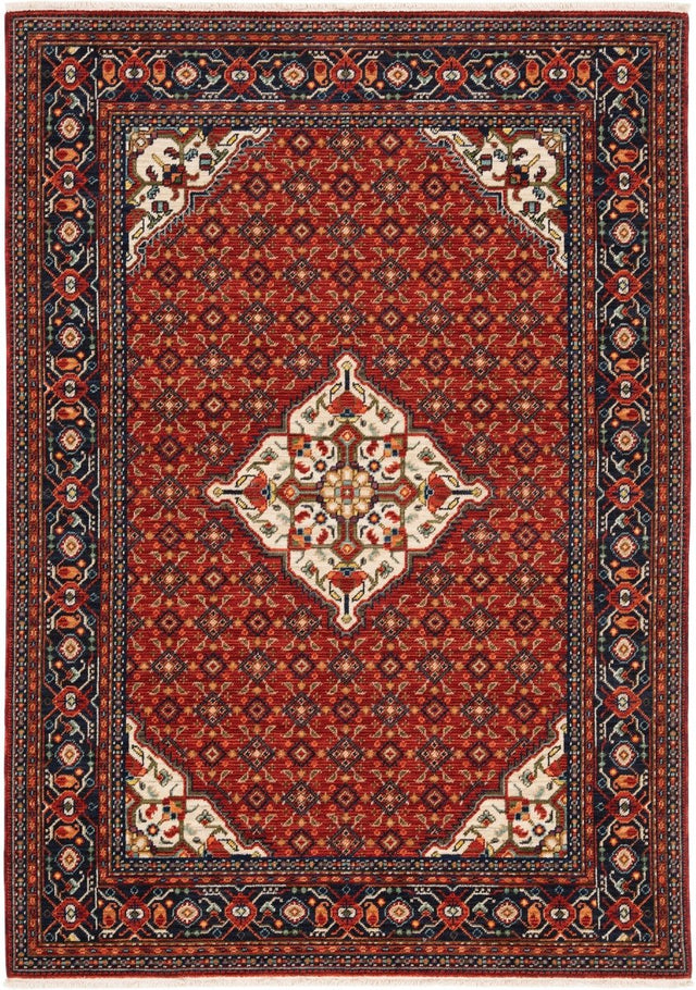Oriental Weavers Sphinx Lilihan 001C6 Red/ Blue Rugs.