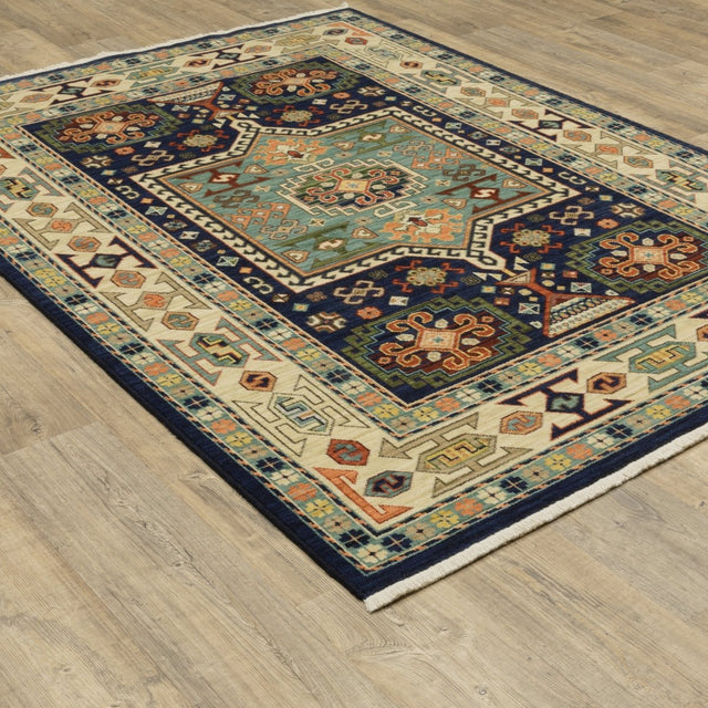 Oriental Weavers Sphinx Lilihan 041H6 Blue/ Ivory Rugs.