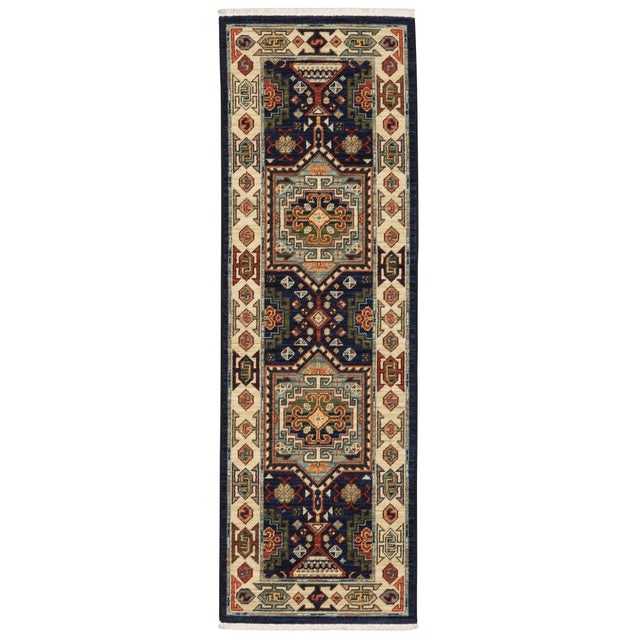Oriental Weavers Sphinx Lilihan 041H6 Blue/ Ivory Rugs.