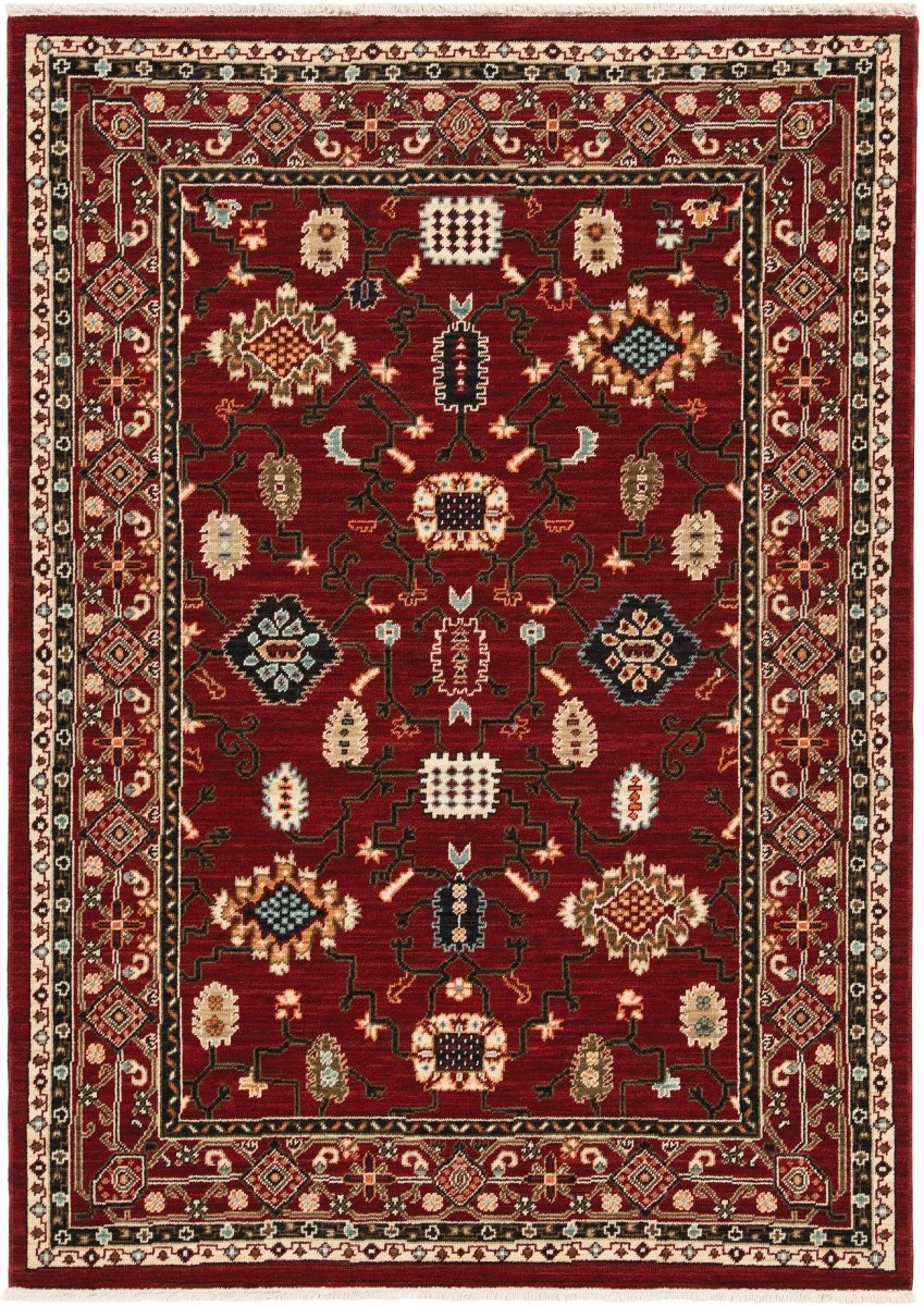 Oriental Weavers Sphinx Lilihan 043S6 Red/ Black Rugs.