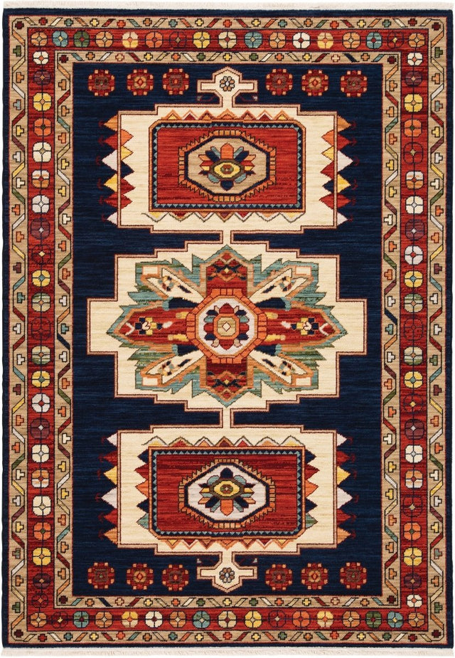 Oriental Weavers Sphinx Lilihan 090B6 Blue/ Red Rugs.