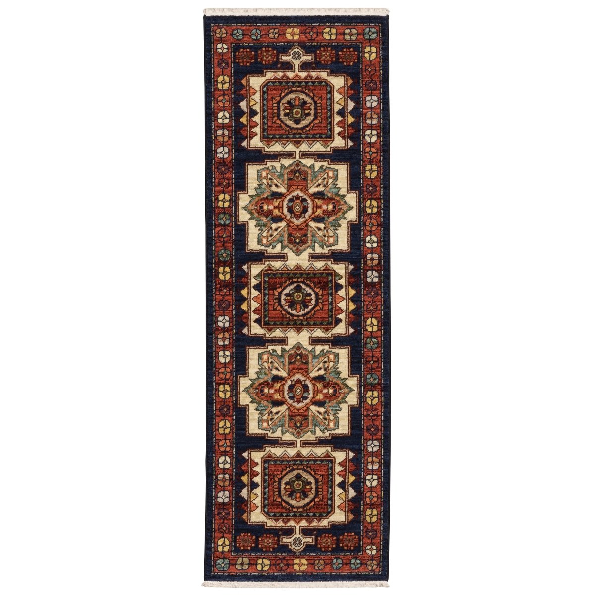 Oriental Weavers Sphinx Lilihan 090B6 Blue/ Red Rugs.