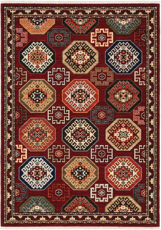 Oriental Weavers Sphinx Lilihan 091R6 Red/ Multi Rugs.