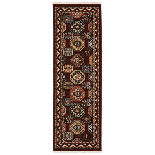 Oriental Weavers Sphinx Lilihan 091R6 Red/ Multi Rugs.