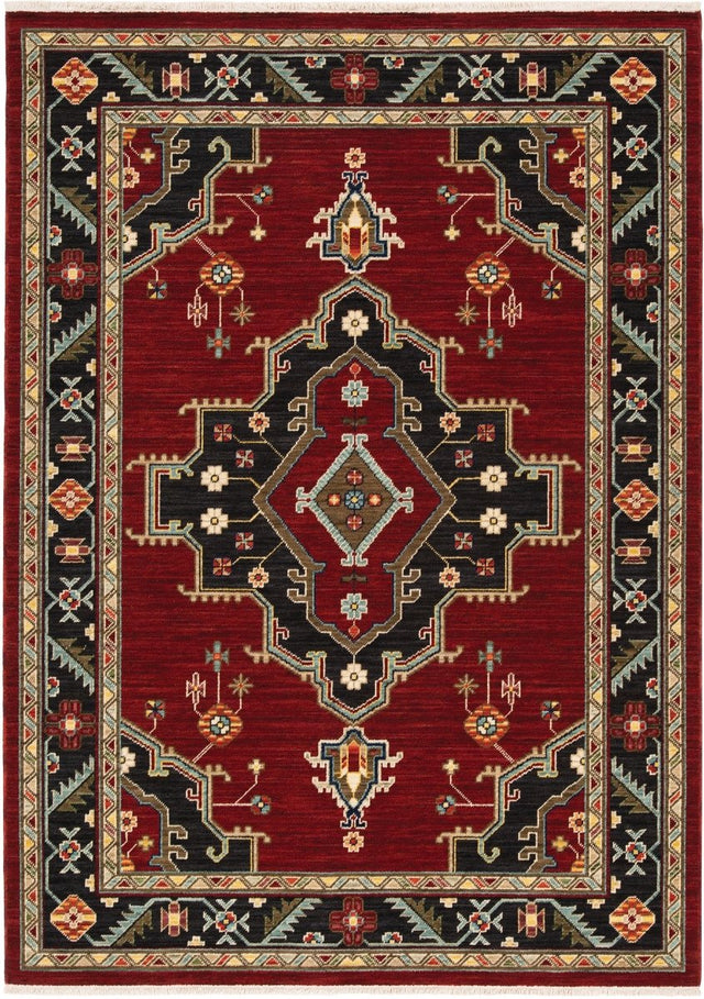Oriental Weavers Sphinx Lilihan 092R6 Red/ Black Rugs.