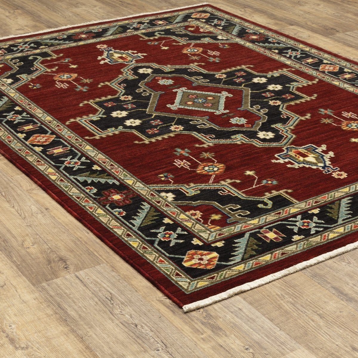Oriental Weavers Sphinx Lilihan 092R6 Red/ Black Rugs.