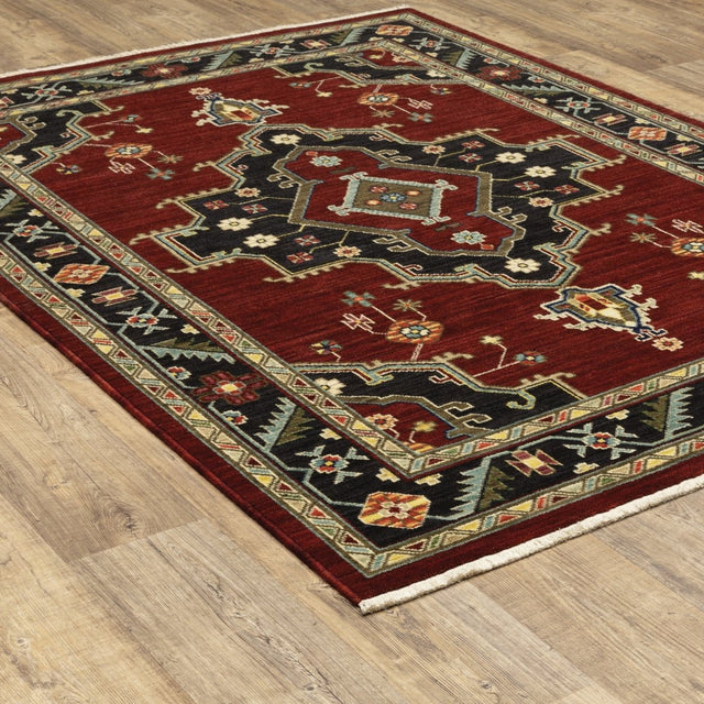 Oriental Weavers Sphinx Lilihan 092R6 Red/ Black Rugs.